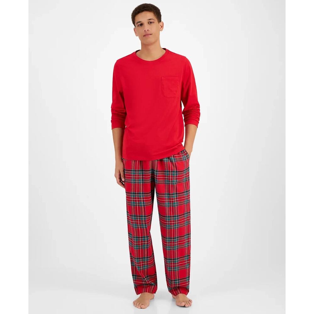 Holiday Lane Sleepwear Men's Brinkley Plaid Pajama Set Red Size 2X 1995